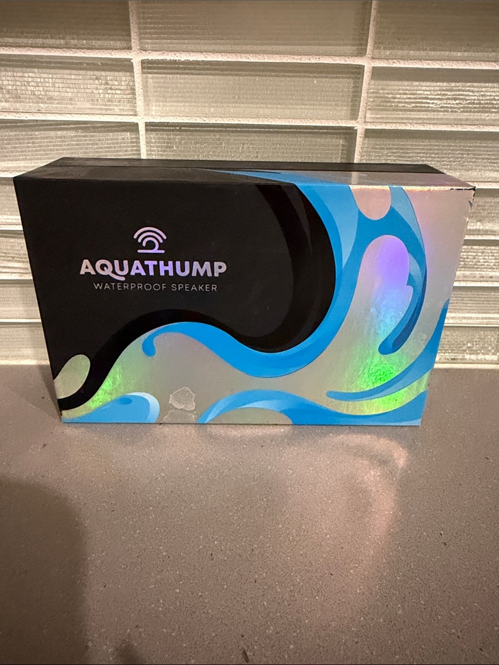 RDI Aquathump Waterproof Speaker - Black and Blue Holographic Box
